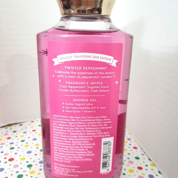 Bath & Body works twisted peppermint winter candy Apple Gel spray New Lot of 2 - Picture 4 of 4